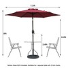 LOVMOR 7.5ft * 7.5ft Patio Umbrella with Crank and Push Button Tilt,Red - 4 of 4