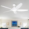 YUHAO 48 in. Indoor Modern Contemporary ABS Blades Integrated Dimmable LED Ceiling Fan with Light and Remote Control - 2 of 4