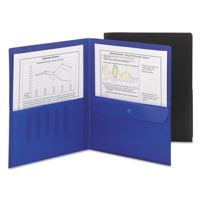 Smead 5ct 2 Pocket Plastic Folders with Security Pocket