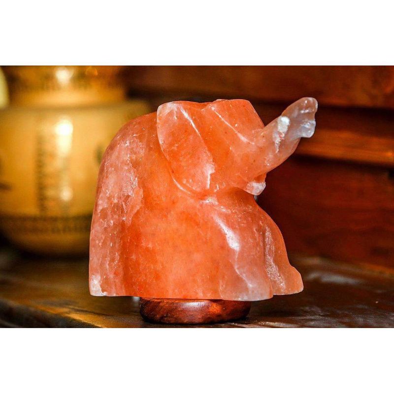 Elephant Salt Lamp Pink - Q&#38;A Himalayan Salt, 4 of 5