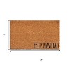 HomeRoots 17" X 29" Brown Christmas Feliz Navidad Outdoor Coir Door Mat - 3 of 3