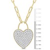 EVERLY JEWELRY | Yellow Plated Sterling Silver 4 1/2 CT TGW Created White Sapphire Fashion Pendant With Chain, 18-inch - 2 of 4