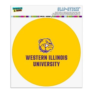 Western Illinois Secondary Logo  Automotive Car Window Locker Circle Bumper Sticker - 1 of 4
