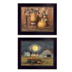 Gulches 2-Piece Vignette By Billy Jacobs, Printed Wall Art, Ready To Hang Framed Poster, Black Frame(Pumpkin Space Harvest Collection) - 1 of 4