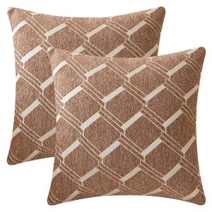 REGALWOVEN Geometric Modern Home Decorative Throw Pillow Covers for Sofa Bed Office 2 Pcs - 1 of 4