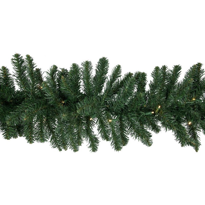 Northlight Pre-Lit Buffalo Fir Commercial Christmas Garland - 50' x 16" - Warm White LED Lights, 3 of 4