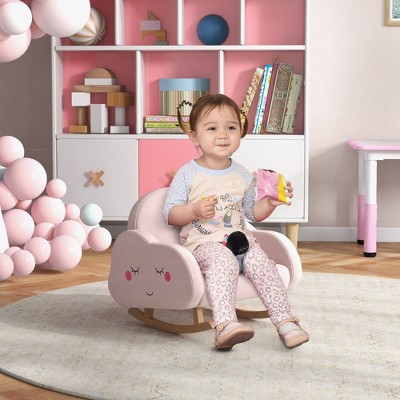 Vynxaria Qaba Kids Rocking Chair, Cloud Shaped Children Rocker Armchair
