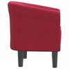 VidaXL Tub Chair Wine Red Fabric - 4 of 4