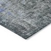 Gray Charcoal And Blue Abstract Washable Indoor Outdoor Area Rug - 4 of 4