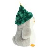 Aurora Medium Gray PomPom Penguin 12" Festive Hat Playful Stuffed Animal - 3 of 4