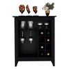 NicBex Mobile Kitchen Island Cart Morden Kitchen Carts on Wheels with Storage,2 Open Shelves and 8 Bottle Rack for Kitchen - 3 of 4