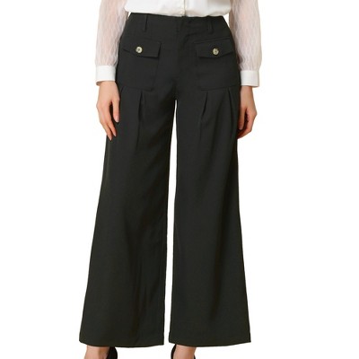 INSPIRE CHIC Women's Wide Leg High Waist Pleated Front Palazzo Pants