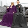 PAVILIA Fleece Wearable Blanket with Sleeves, Warm Cozy Soft Functional Lightweight Sleeved Throw Adults Men Women - 4 of 4