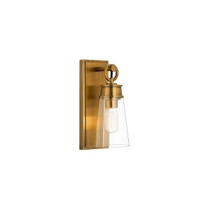 Wentworth Glass Wall Sconce - Elegant Dimmable Lighting, 1 Bulb, 60W, Nautical Style - 1 of 4