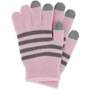 Grand Sierra Girl's One Size Striped Touchscreen Winter Glove - 4 of 4