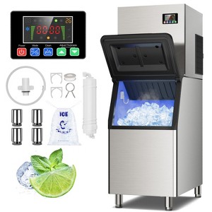 Mojgar Commercial Ice Maker Machine 550LBS/24H with 350LBS Storage Bin, 156 Full Cube Ice Ready in 8-15 min, Air Cooled - 1 of 1
