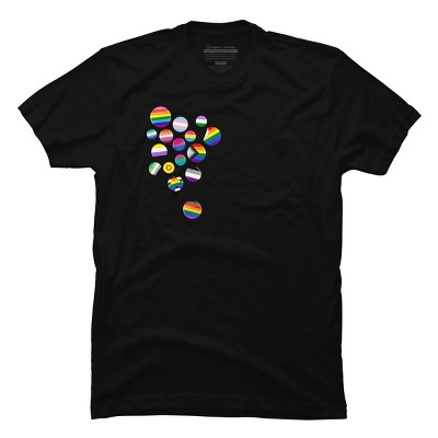 Adult Design By Humans Rainbow LBGTQIA+ Pride Badges By Roadhouse T-Shirt