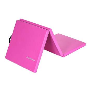 Balancefrom Fitness Gogym 6'x2'x1.5 Folding Anti Tear High Density Vinyl  3-panel Gym Exercise Mat For Yoga, Aerobics, Pilates, & Gymnastics, Pink :  Target