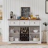 KTMBDW Buffet Cabinet with Drawers, Large Sideboard Buffet Storage Cabinet with Shelves and Sliding Doors for Kitchen, Dining Room - 2 of 4