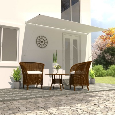 vidaXL Retractable Awning 157.5 in.x59.1 in. Cream