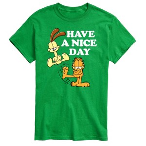 Men's - Garfield - Have A Nice Day Garfield and Odie Short Sleeve Graphic T-Shirt - 1 of 4