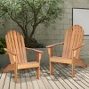 Tangkula 2PCS Wooden Classic Adirondack Chair Lounge Chair Outdoor Patio Natural - 4 of 4