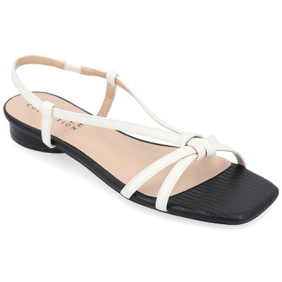 Journee Collection Womens Bridget Sling Back Low Block Heel Sandals