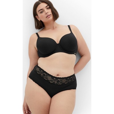Women's Plus Size Iris 3 Pack Cotton Cheeky Panty - black | CITY CHIC