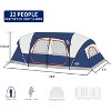 Cesicia 20 FT Navy 12 Person Camping Tents with 6 Large Mesh Windows, Double Layer, and Divided Curtain for Separated Room - 3 of 4