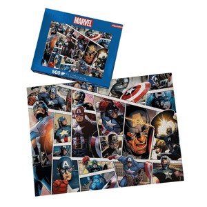 Aquarius Puzzles Marvel Captain America Panels 500 Piece Jigsaw Puzzle - 1 of 3