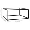 vidaXL Coffee Table Black and transparent - 4 of 4