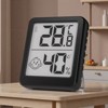FONTOI 3 Pack Digital Hygrometer Indoor Thermometer, Room Temperature and Humidity Monitor Meter for Baby Room, Greenhouse, Black, 1.85"*0.55"*2.24" - 2 of 4