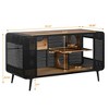55.12" Cat House With 2 Sliding Tempered Glass Doors, Metal Spacious Pet Kennel For Living Room Hallway Study Room And Other Spaces - 4 of 4