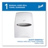 Scott Essential Manual Hard Roll Towel Dispenser, 13.06 x 11 x 16.94, White - 2 of 4