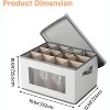 12-Cell Glassware Storage Container with Lid - Set of 3 Portable Stemware Moving Boxes for Wine Glasses, Champagne Flutes & Fragile Items - 3 of 4