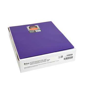 C-Line® Two-Pocket Heavyweight Poly Portfolio Folder, Purple, Pack of 25