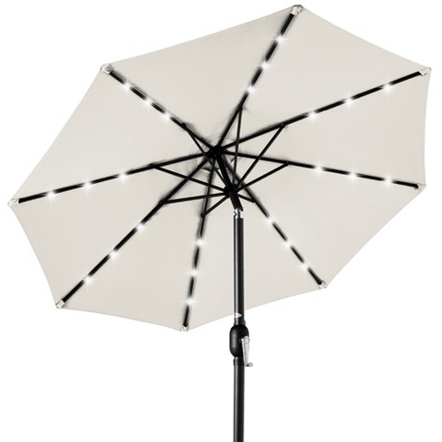 Best Choice Products 10ft Solar Led Lighted Patio Umbrella W/ Tilt  Adjustment, Uv-resistant Fabric - Ivory : Target