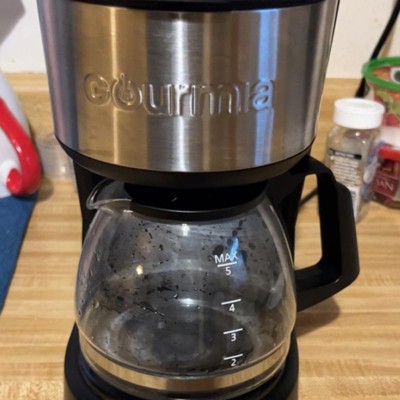 Gourmia 5 Cup Programmable Drip Coffee Maker With Brew Later Black