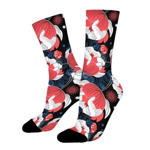 Beautiful Flower Women Printed Crew Socks Funny Funky Socks Soft Polyester Novelty Gifts for Artists Men - 1 of 1