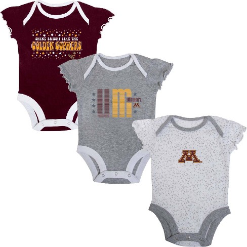 NFL Infant Boys’ 3-Pack Short-Sleeve Bodysuits - Minnesota Vikings