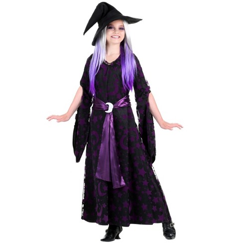 HalloweenCostumes.com Girls Purple Moon Witch Costume - image 1 of 2