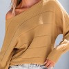Women's Eyelet Boat Neck Sweater - Cupshe - 3 of 4