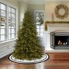 52" Black and White HGTV Home Collection Tree Skirt With Pompom, Lace And Fringe Details - National Tree Company - image 2 of 4