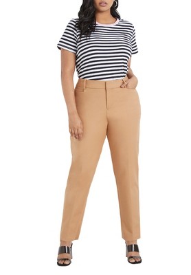 Ellos Comfortable Women's Plus Size Modern Stretch Chino Pants Slim Fit  Work & Casual - 20, New Khaki Beige : Target