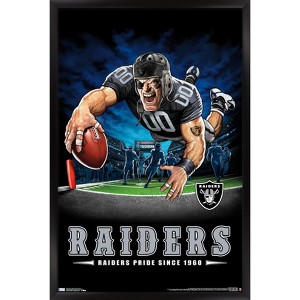Trends International NFL Las Vegas Raiders – End Zone 20 Framed Wall Poster Prints - 1 of 4