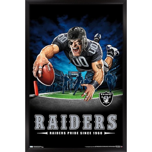 Trends International Nfl Las Vegas Raiders – End Zone 20 Framed Wall Poster  Prints Black Framed Version 22.375 X 34 : Target