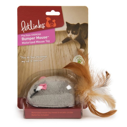 Petlinks Bumper Mouse Electronic Motion Cat Toy Gray Target