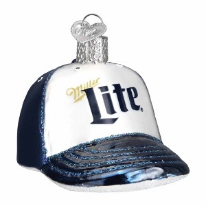 Old World Christmas 2.5 Inch Miller Lite Baseball Cap Ornament Beer Tree Ornaments - 1 of 3