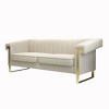 CAVINAS Couches for Living Room 83" Sofa Upholstered 3-Seat Couch Soft Sponges Comfy Sofa with Gold Accents - 2 of 4