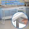 Stainless Steel Work Table,Commercial Work Tables,Stainless Steel Table with Caster,Backsplash,Prep Tables for a Commercial Kitchen,Silver - 3 of 4